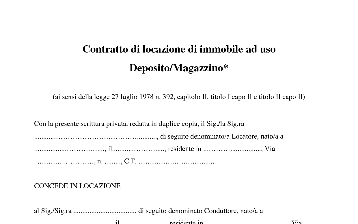 Fac Simile Lettera Restituzione Caparra Deposito Cauzionale