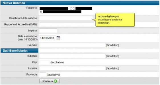 Servizi Banca online bonifici home banking 1