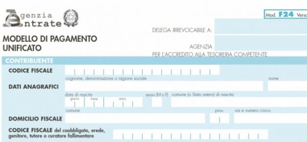 modello F24 con Home Banking