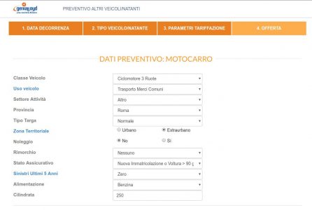 preventivo assicurazione motocarro genialloyd