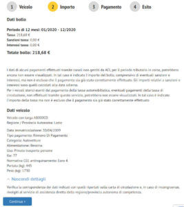 bollo auto PagoPA ACI 2