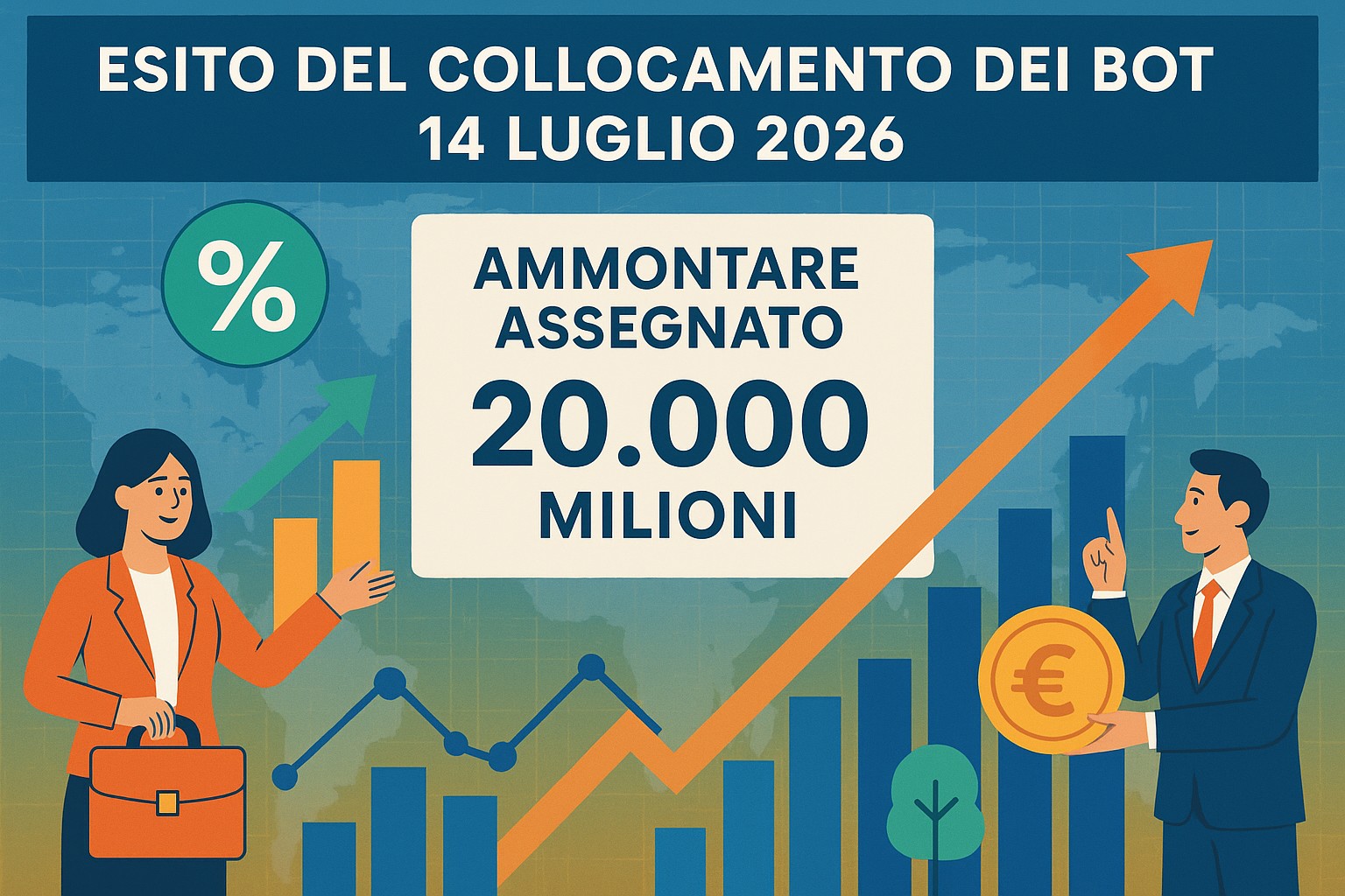 BOT 14 luglio 2026, l’esito del collocamento supplementare