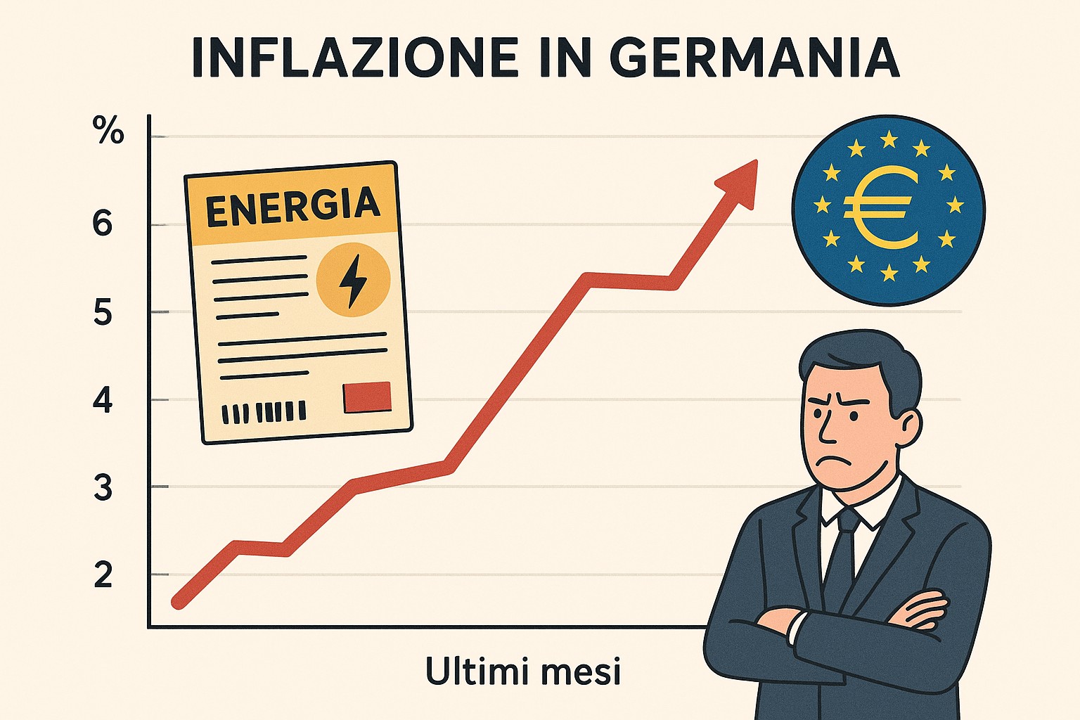 Inflazione in Germania: analisi del rialzo e impatti sui tassi BCE