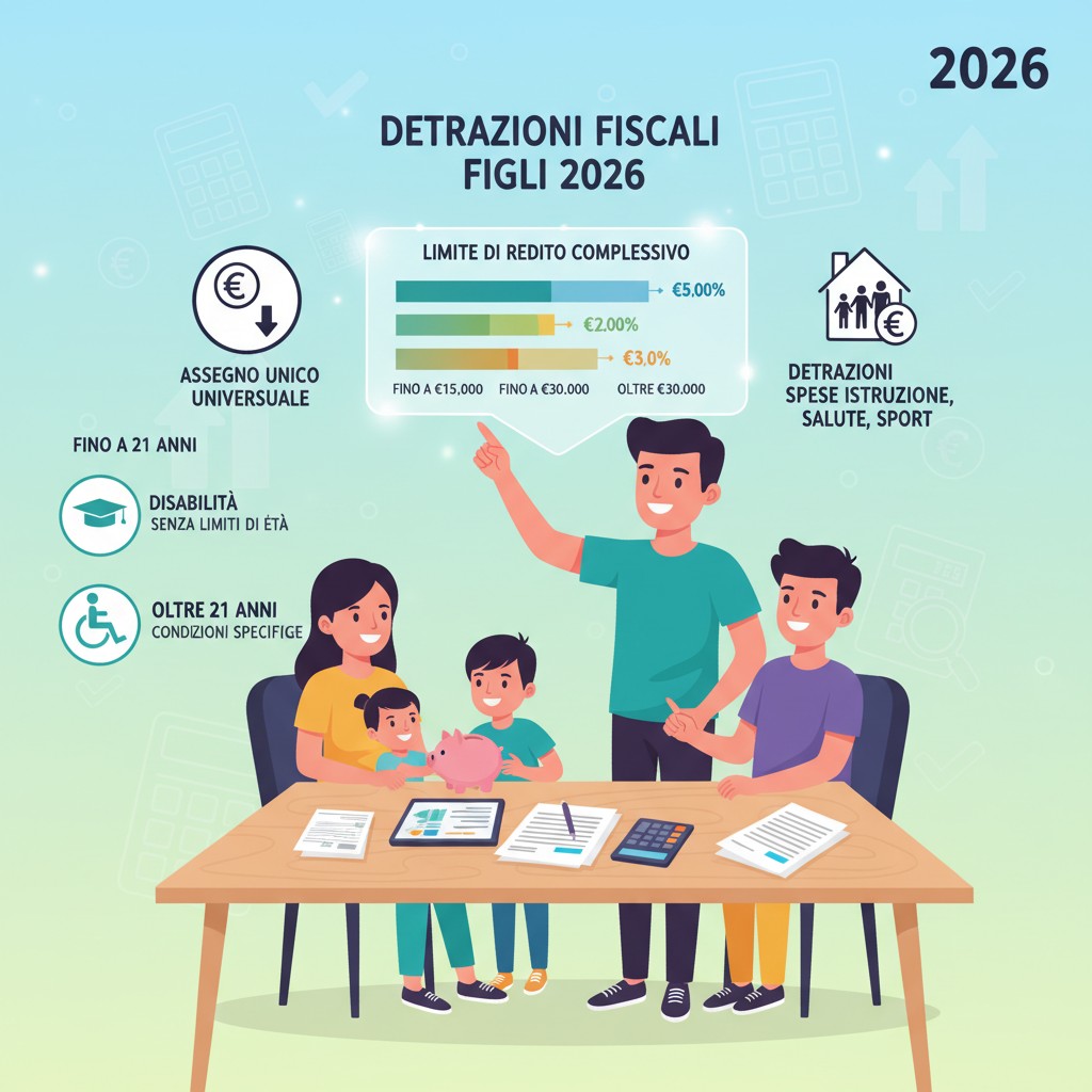 Detrazioni figli a carico 2026: limiti reddito ed età 1 Detrazioni figli a carico 2026: limiti reddito ed età