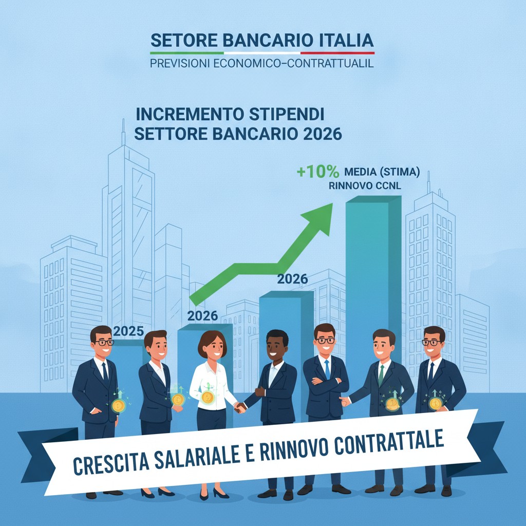 Aumento stipendi bancari 2026: quanto spetta e cosa cambia col nuovo CCNL 7 Aumento stipendi bancari 2026: quanto spetta e cosa cambia col nuovo CCNL